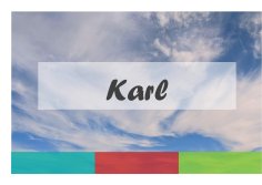 Schriftzug Karl